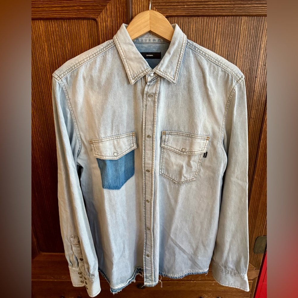Diesel Light Blue Denim Shirt size L